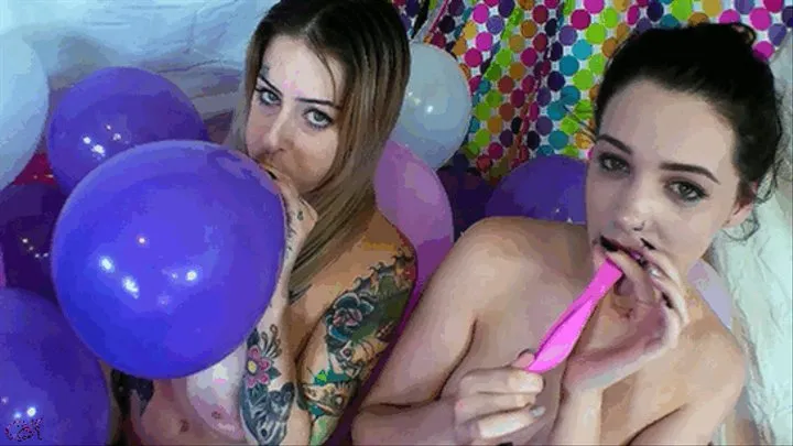 Balloon Bath With Bodacious Babes