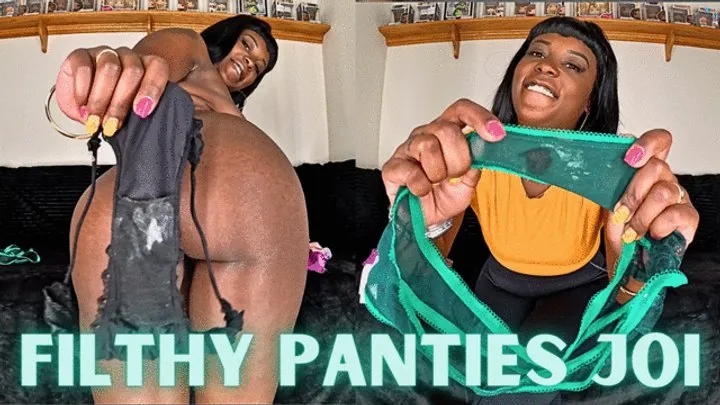 Filthy Panties Strip Down JOI ft Queen Ava - An ebony panty fetish scene featuring: dirty panties, strip tease, twerking, jerk off instructions, JOI, cum countdown, and big butts