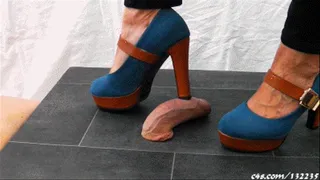 Shoejob with blue brown Pumps