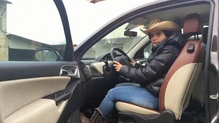 a cowgirl loves pumping the pedal of her car