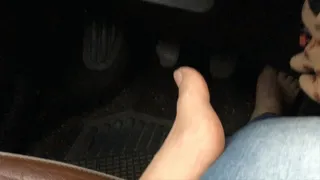 pedal pumping barefoot in winter