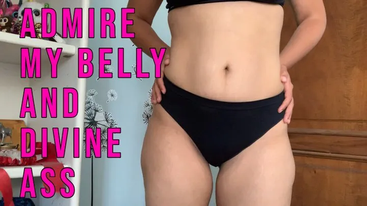 Belly and ass fetish in lingerie