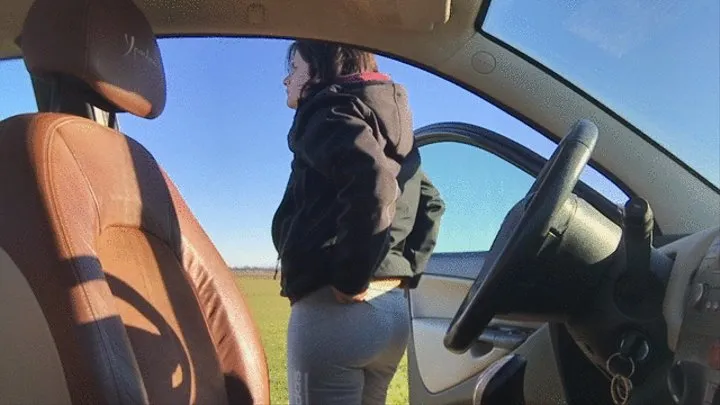 Miss Minnie almost broke the car to shoot this pedal pumping video