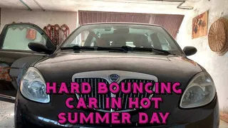 my car bouncing very hard on a hot summer day