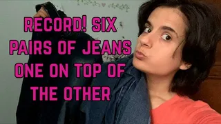 I beat my personal best - 6 pairs of pants including 4 pairs of jeans worn one on top of the other