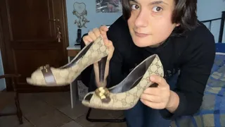 dangling and toe tapping with gucci shoes - have fun with this video - 100% italian original shoes