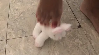 Trampling Toy Bunny Barefoot