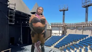 Giantess - Giantess MXDominion goes to the Stadium, female domination, shrinking fetish, giantess special effects