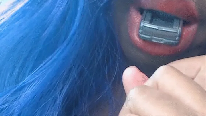 Giantess Slurps and Drools on Tiny Humans in Truck