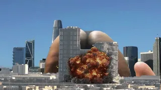 Giantess Big Ass Destroys Teenie City