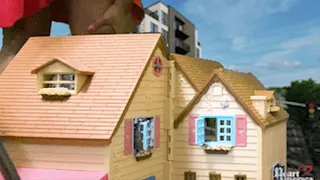 Sexy Giantess Cleans up Tiny Town