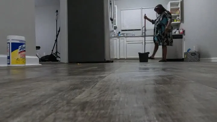 Tiny Ryan Dragged across giantess floor with Mop POV