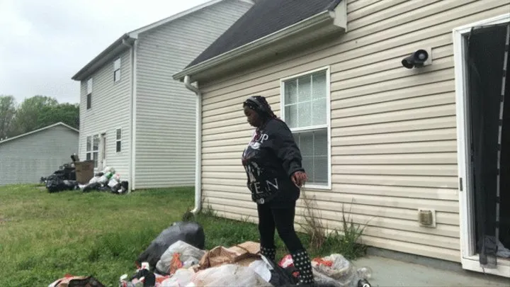 Goddess Stomping Nasty Trash in Cute Rainboots