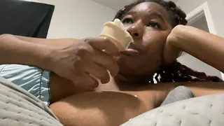 Tiny Nate Watches Giantess Enjoy ice-cream Cone POV