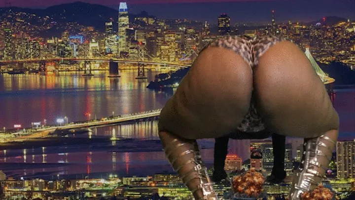 Giantess Colossal Ass Shakes, Jiggles and Bounces on Pathetic Tiny City4K smaller