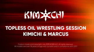 Topless Oil Wrestling Session - Kimchi and Marcus