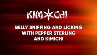 Belly sniffing and licking with Pepper Sterling and Kimichi