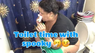 Toilet Time With spooky smoking and coughing sick