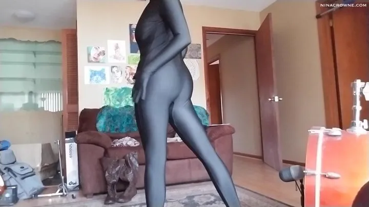 Spandex Catsuit Tease