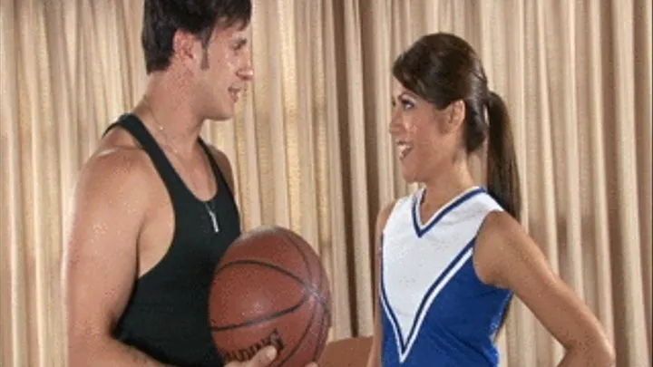 Cheerleader and basketball player