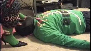 Santa's Elf gets Foot Gagged part 2