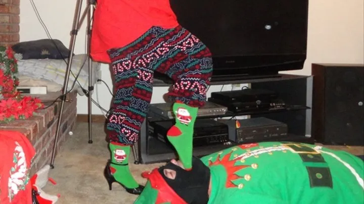 Santa's Elf gets a Foot Gagging part 1