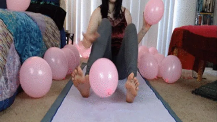 Balloon Popping in Yoga Pants