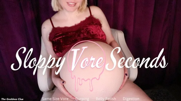 Sloppy Vore Seconds - - The Goddess Clue, Packed Down On Top of Half-Digested Prey, Same Size Vore, Pred Bully, ASMR Swallowing, Burping and BIG Belly Fetish