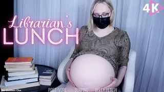 Librarian's Lunch - - The Goddess Clue, Same Size Vore, Post-Vore, Burping, Bloated Belly, Belly Play, Sexy Librarian