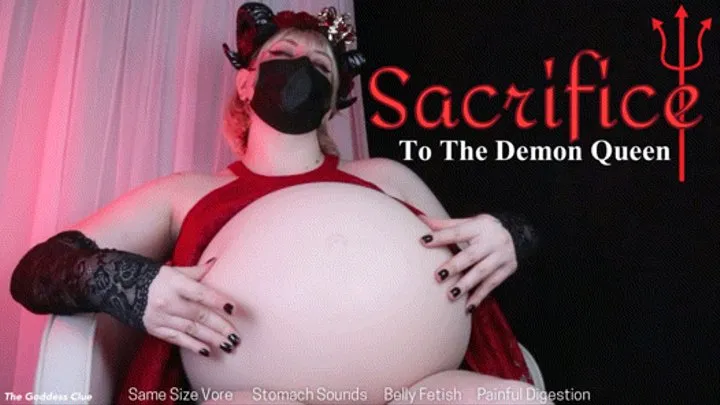 Sacrifice to the Demon Queen - - The Goddess Clue, Same Size Vore, Stomach Sounds, Painful Digestion, Belly Fetish, Evil Demoness, Halloween Themed