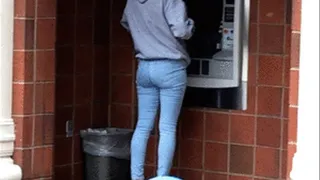 Scarlet Pees Her Jeans in Public at the ATM!