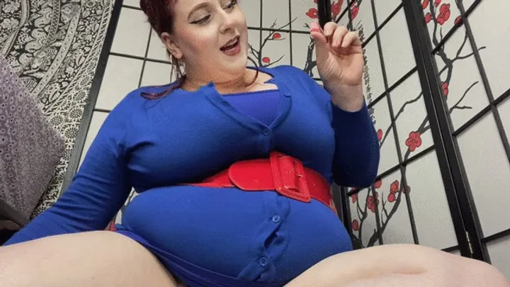 Violet Beauregard roleplay with huge round belly