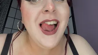 Jerk off onto my pretty teeth!