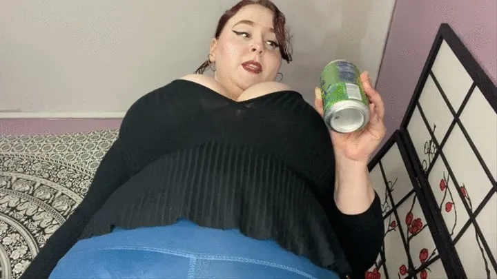 BBW turns into a hiccupping bimbo slut