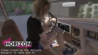 Elona Cranking the Mercury Marquis in Vans Sk8 Hi