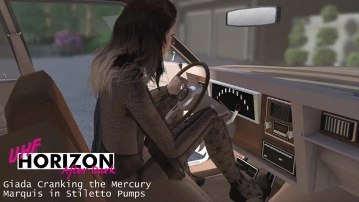 Giada Cranking the Mercury Marquis in Stiletto Pumps