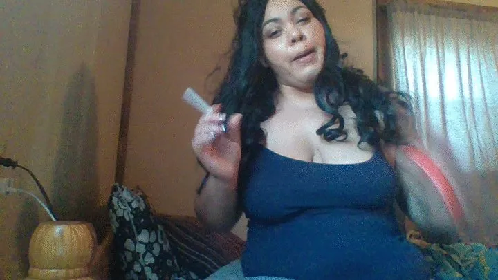 Ebony BBW Teasing and Taunting With Titties While Smoking