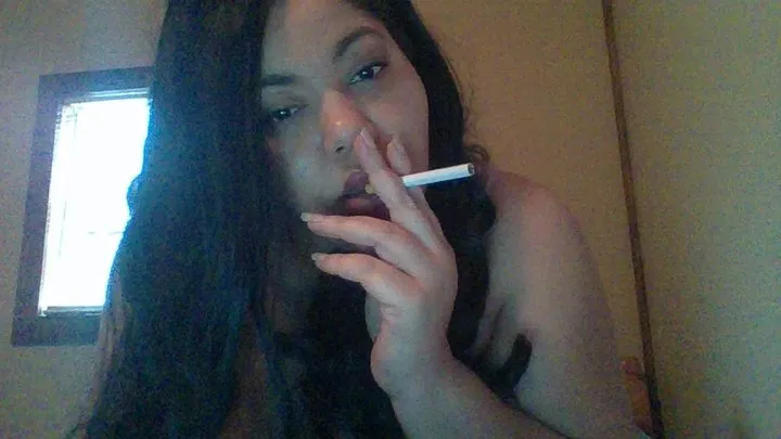 Quick Smoke and Stroke With a Sexy Ebony BBW Goddess