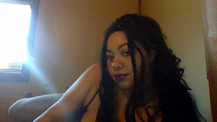 Ebony Goddess Entertaining Your Lipstick Fetish With a New Glossy Purple Shade