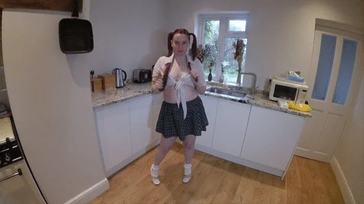 Naughty Schoolgirl forgot her knickers