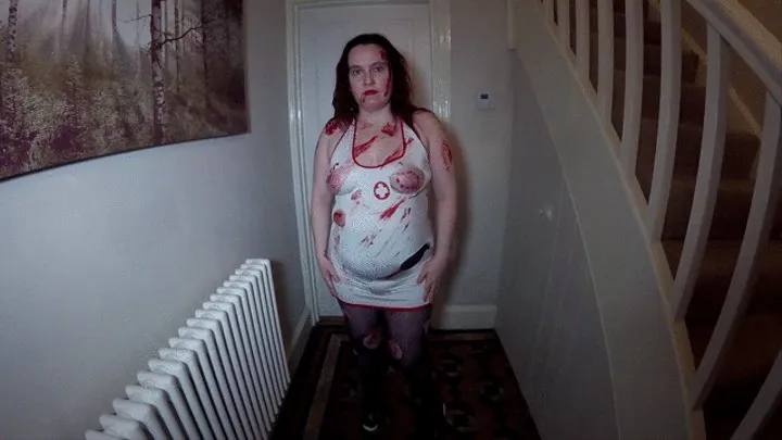 Halloween pregnant Zombie Nurse cosplay