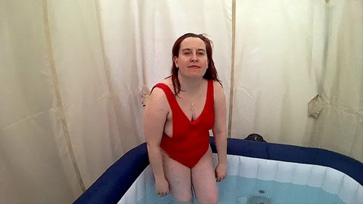 leotard in the hot tub