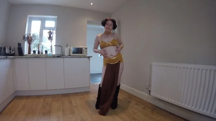 Princess Leia Slave Girl Cosplay Dancing Striptease