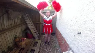 cheerleader Bouncing her pom poms