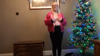Wife dancing in pink and leggings