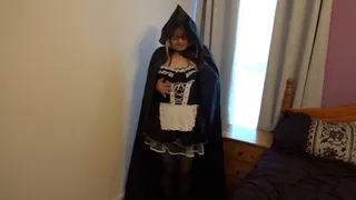 naughty Maid plays with dildo