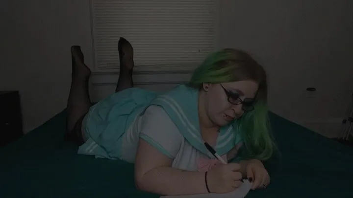 School girl fucks monster under her bed