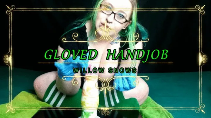 BBW Medical glove handjob