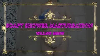 BBW soapy shower masturbation