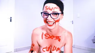 Body Writing from Business Class to Cum Slut Part 1of2